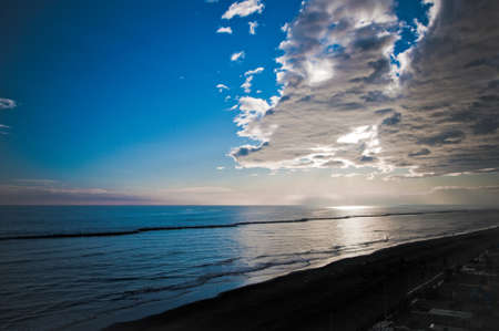 adriatic dawn ii - rimini, italyの写真素材