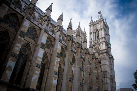he Collegiate Church of St Peter at Westminster, popularly known as Westminster Abbey, is a large, mainly Gothic church, in the City of Westminster, London, United Kingdom, located just to the west of the Palace of Westminster  It is the traditional placeのeditorial素材