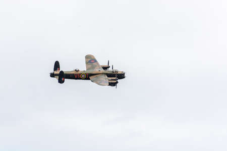 Last Lancaster World War II Bomber in an aerial exhibitionのeditorial素材