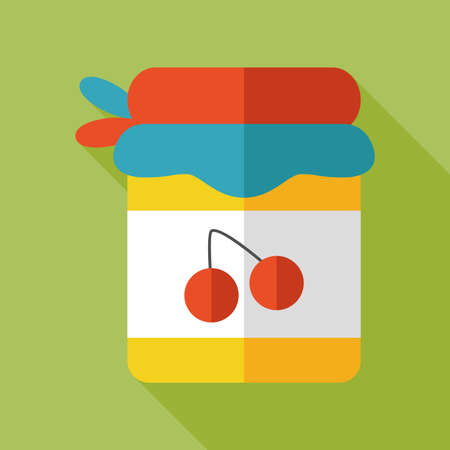 jam flat  icon with long shadowのイラスト素材