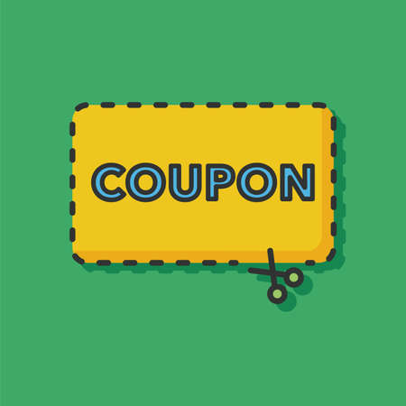 coupon color line iconのイラスト素材