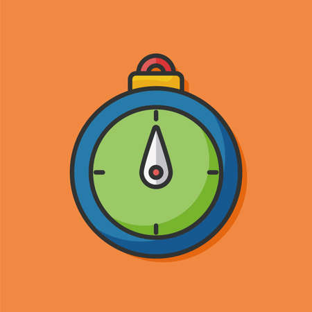 compass color line iconのイラスト素材