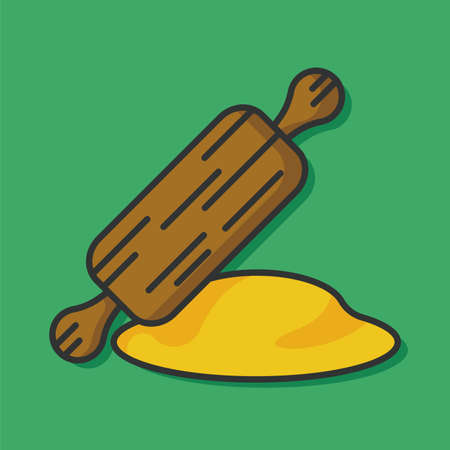 rolling pin doodleのイラスト素材