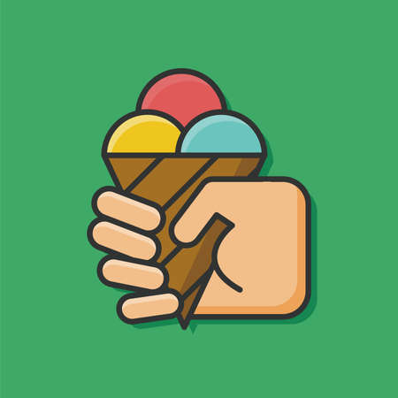 ice cream iconのイラスト素材