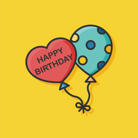birthday balloon iconのイラスト素材