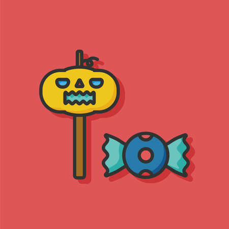 halloween pumpkin iconのイラスト素材