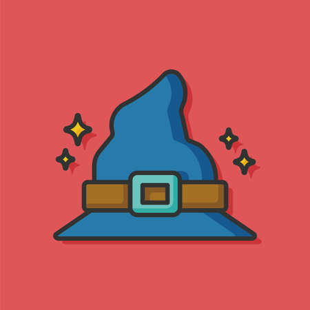 halloween witch hat iconのイラスト素材