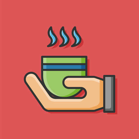 hot tea iconのイラスト素材