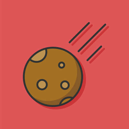 Space meteoric stone iconのイラスト素材