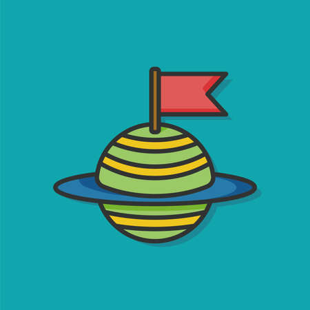 Space planet iconのイラスト素材