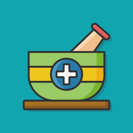 herbal bowl iconのイラスト素材