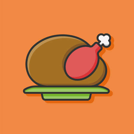 chicken iconのイラスト素材