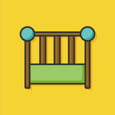 baby bed iconのイラスト素材