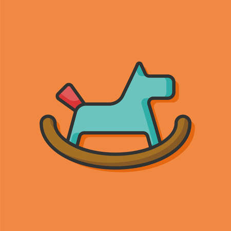 baby toy horse iconのイラスト素材