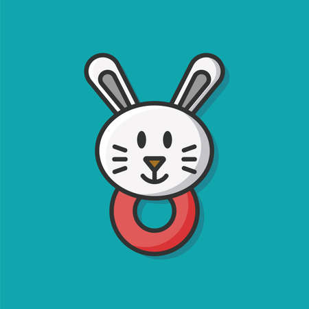 rabbit doll iconのイラスト素材