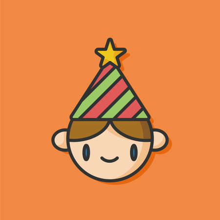 birthday boy iconのイラスト素材