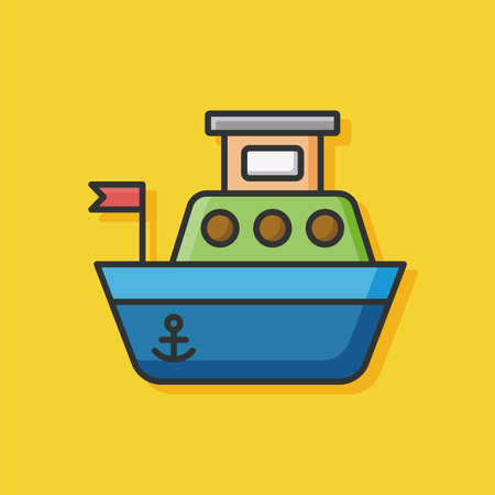 toy boat iconのイラスト素材