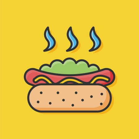 hot dog sausage iconのイラスト素材