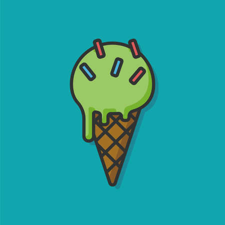 ice cream iconのイラスト素材