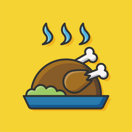 chicken iconのイラスト素材