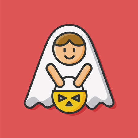 halloween boy iconのイラスト素材