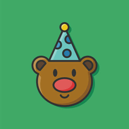 birthday bear iconのイラスト素材