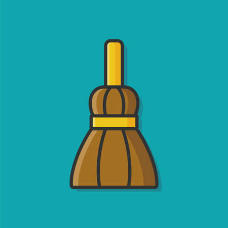 witch broom iconのイラスト素材
