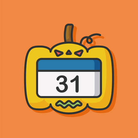 Halloween calendar iconのイラスト素材