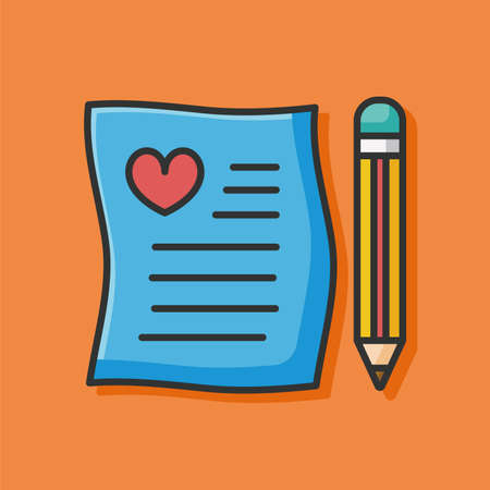love letter iconのイラスト素材