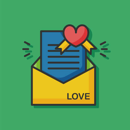love letter iconのイラスト素材
