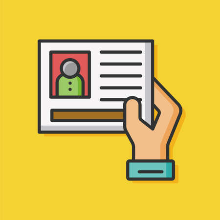 Identification card iconのイラスト素材