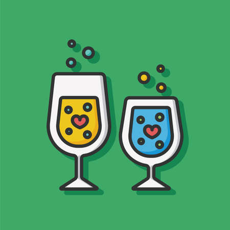 champagne iconのイラスト素材