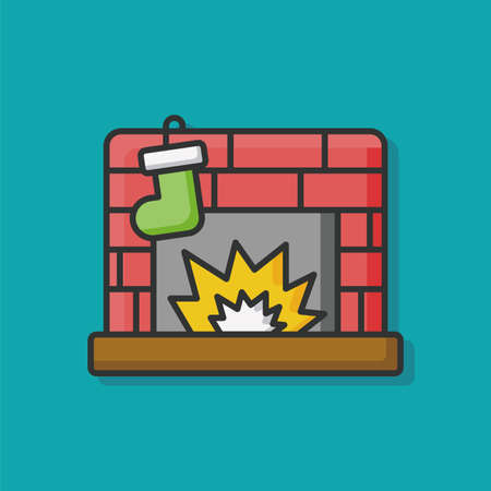 Fireplace iconのイラスト素材
