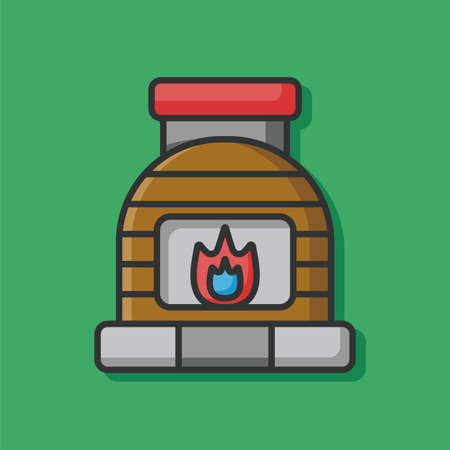 Fireplace iconのイラスト素材