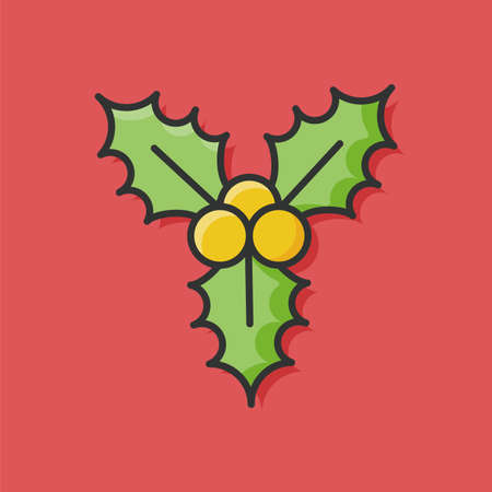 Christmas wreath iconのイラスト素材