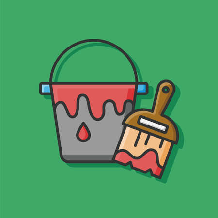 Paint brush iconのイラスト素材