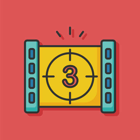 countdown film iconのイラスト素材