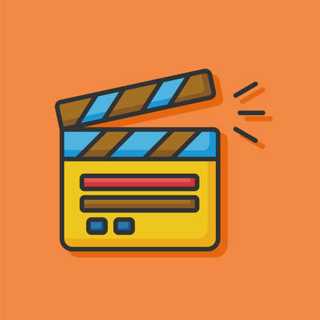 clapboard iconのイラスト素材