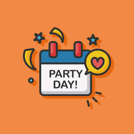 party calendar iconのイラスト素材