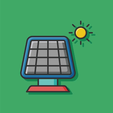 Environmental protection concept solar panel energy iconのイラスト素材