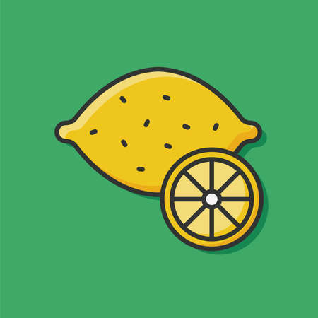 fruits lemon iconのイラスト素材