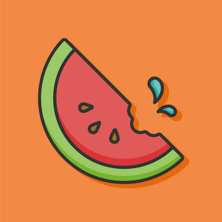 fruits watermelon iconのイラスト素材