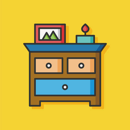 closet cabinet flat iconのイラスト素材