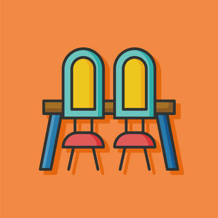 chair flat iconのイラスト素材