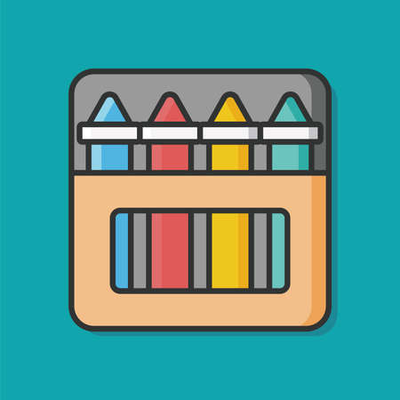art crayon icon vectorのイラスト素材