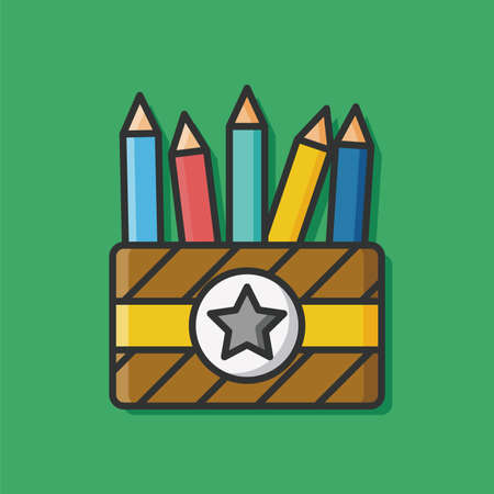 Stationery pencil icon vectorのイラスト素材