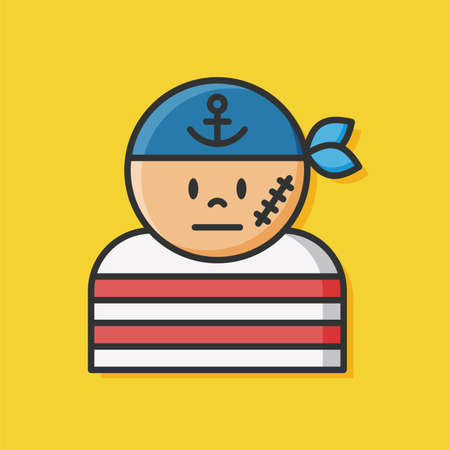 pirate flat iconのイラスト素材
