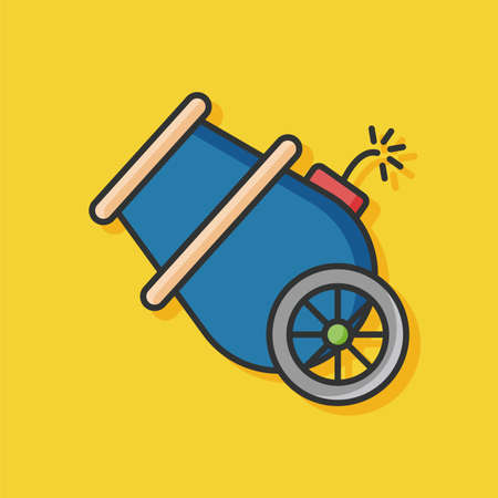 Cannon flat iconのイラスト素材
