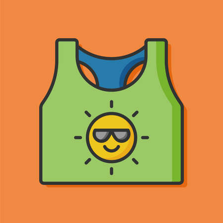 clothing tank top iconのイラスト素材