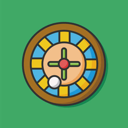 Casino Roulette game iconのイラスト素材